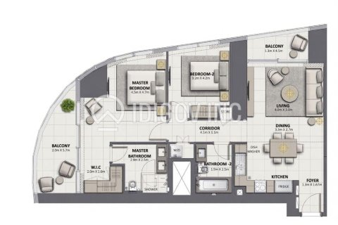 Apartment in Opera District, Downtown Dubai (Downtown Burj Dubai), Dubai 2 bedrooms, 118 sq.m. № 60008 - photo 12