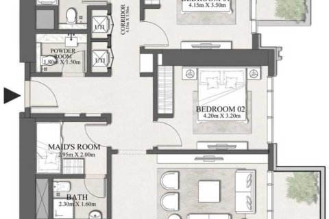 Apartment in BEACHGATE BY ADDRESS in EMAAR Beachfront, Dubai Harbour, Dubai 1 bedroom, 73 sq.m. № 103968 - photo 3