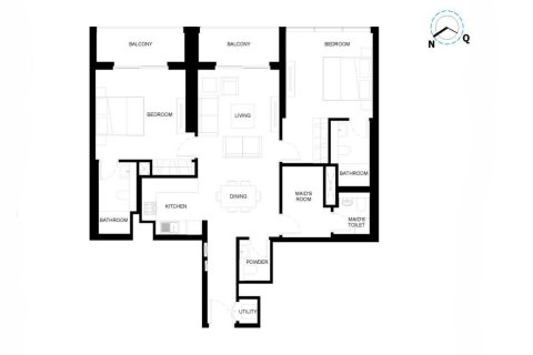 Appartement à Dubai, 2 chambres, 119.3 m², № 58310 - photo 2