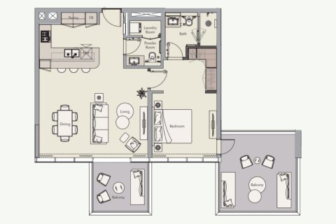 Apartment in Palm Jumeirah, Dubai 1 bedroom, 117 sq.m. № 92365 - photo 7