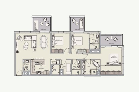 Apartment in Palm Jumeirah, Dubai 1 bedroom, 117 sq.m. № 92365 - photo 6