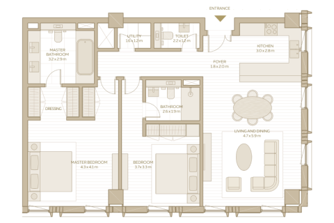 Appartement à Dubai, 1 chambre, 64 m², № 92354 - photo 6