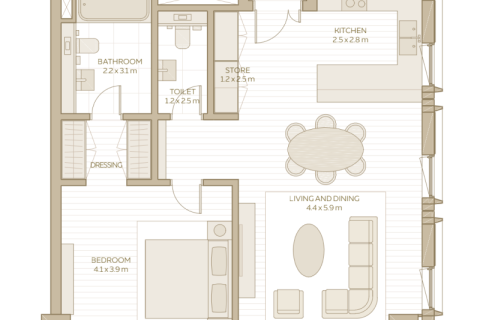 Appartement à Dubai, 1 chambre, 64 m², № 92354 - photo 5