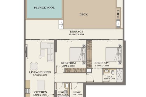 Apartamento en Al Furjan, 2 dormitorios, 171.48  m², № 31476 - foto 2