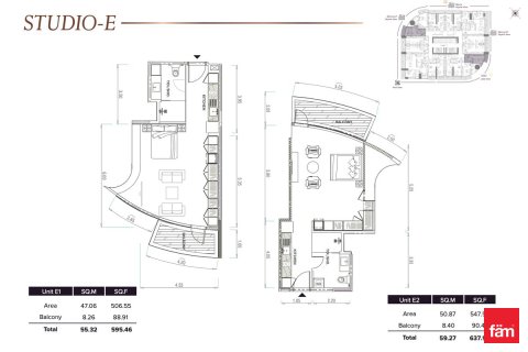 Apartment in Dubai 59.2 sq.m. № 40342 - photo 4