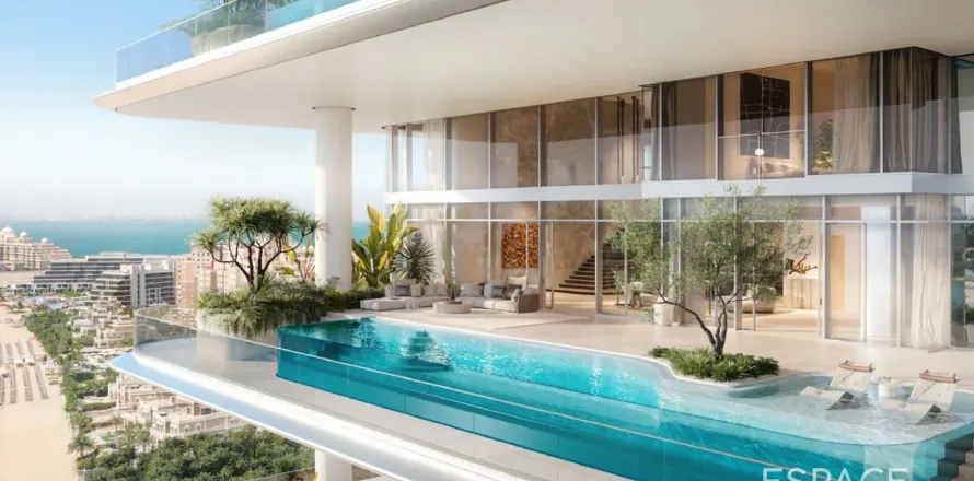 Квартира в Пальме Джумейре, Дубай, 4 спальни, 737м², № 62894