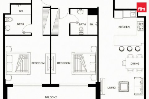 Apartment in Arjan, Dubai 2 bedrooms, 119.1 sq.m. № 139505 - photo 10