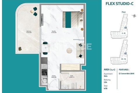 Apartamento en Dubai, 2 dormitorios, 102 m², № 64602 - foto 29