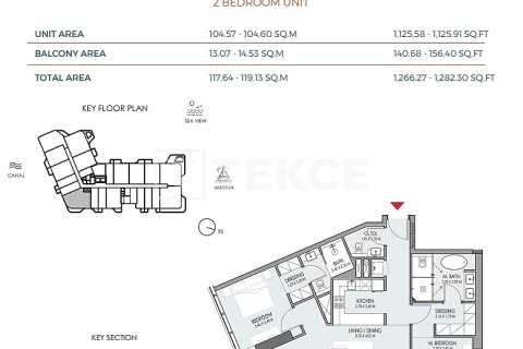 Apartamento en Dubai, 2 dormitorios, 110 m², № 64606 - foto 25