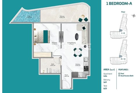 Купить квартиру в Дубае: студию, 37м², № 64600 - фото 26