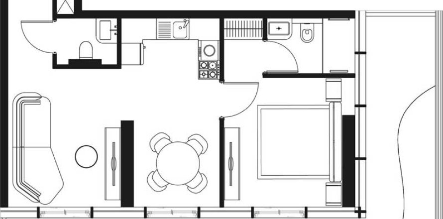 Квартира в Trussardi phase 2 в Джабаль-Али, 1 спальня, 97.46м², № 31450