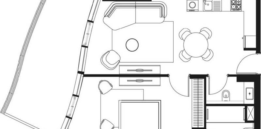 Apartamento en Trussardi phase 2 en Jebel Ali, 1 dormitorio, 86.68 m², № 31463