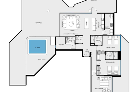 Apartamento en Dubai, 1 dormitorio, 78 m², № 92705 - foto 8