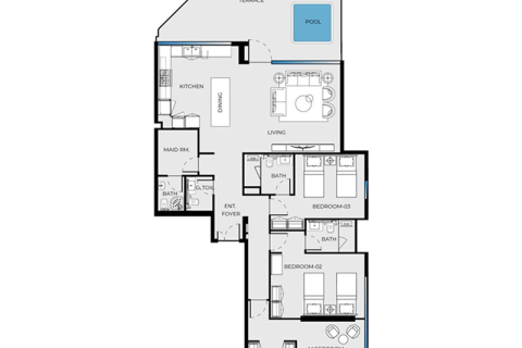 Apartamento en Dubai, 1 dormitorio, 78 m², № 92705 - foto 7