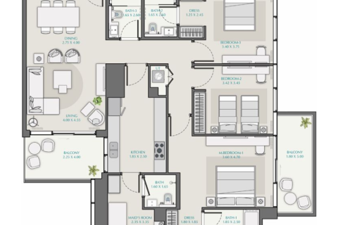 Appartement à Dubai, 1 chambre, 67 m², № 92703 - photo 8