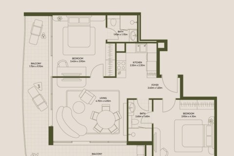 Apartment in Dubai 2 bedrooms, 97 sq.m. № 37776 - photo 2