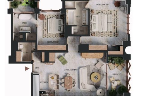 Apartment in Business Bay, Dubai 1 bedroom, 82 sq.m. № 103530 - photo 5