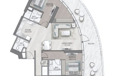 Penthouse in Business Bay, Dubai studio, 41 sq.m. № 104026 - photo 2