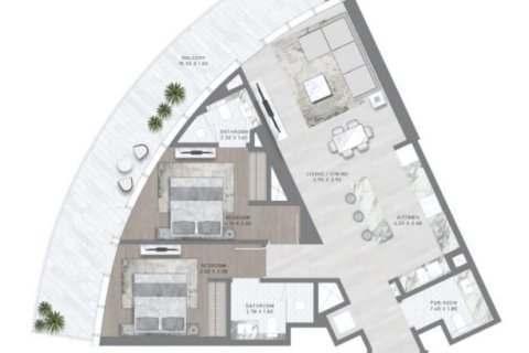 Penthouse in Business Bay, Dubai studio, 41 sq.m. № 104026 - photo 3