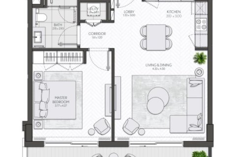 Apartment in City Walk, Dubai 1 bedroom, 78 sq.m. № 104030 - photo 3