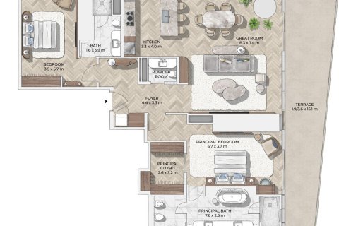Apartamento en Mr.C Residences Downtown en City Walk, 2 dormitorios, 207 m², № 31482 - foto 2