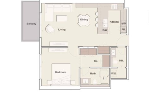 Apartamento en ELLINGTON HOUSE IV en JLT Cluster I, Dubai, 1 dormitorio, 76 m², № 31028 - foto 4
