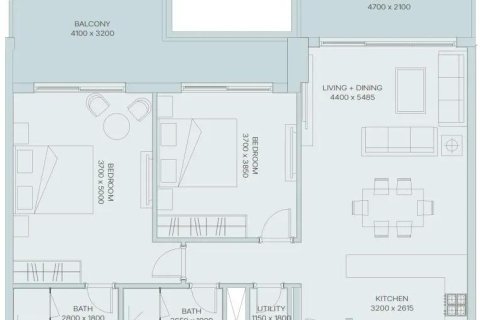 Appartement à Majan, Dubai, 2 chambres, 118 m², № 55304 - photo 15