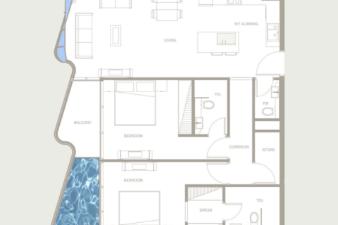 شقة في دبي 1غرف نوم, 75 م² رقم 92554 - صورة 7