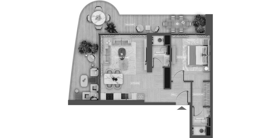 Квартира в SkyHills Astra в Al Barsha South, Аль-Барша, Дубай, 3 спальни, 94.4м², № 31426