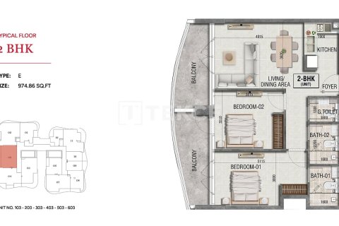 Appartement à Dubai, 2 chambres, 83 m², № 124478 - photo 22