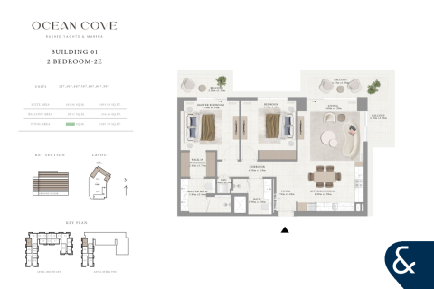 Appartement à Mina Rashid, Dubai, 2 chambres, 121 m², № 74457 - photo 9