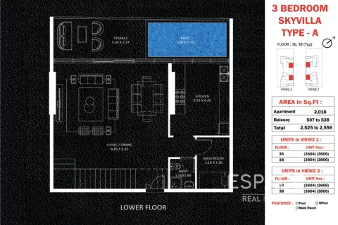 Apartment in Jumeirah Lake Towers, Dubai 3 bedrooms, 237 sq.m. № 122578 - photo 16
