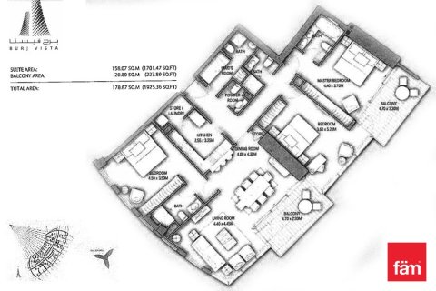 Apartamento en Downtown Dubai (Downtown Burj Dubai), Dubai, 3 dormitorios, 180.1 m², № 95777 - foto 15