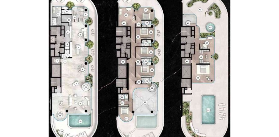 Penthouse in THE RINGS in Jumeirah, Dubai 7 bedrooms, 1783 sq.m. № 31200