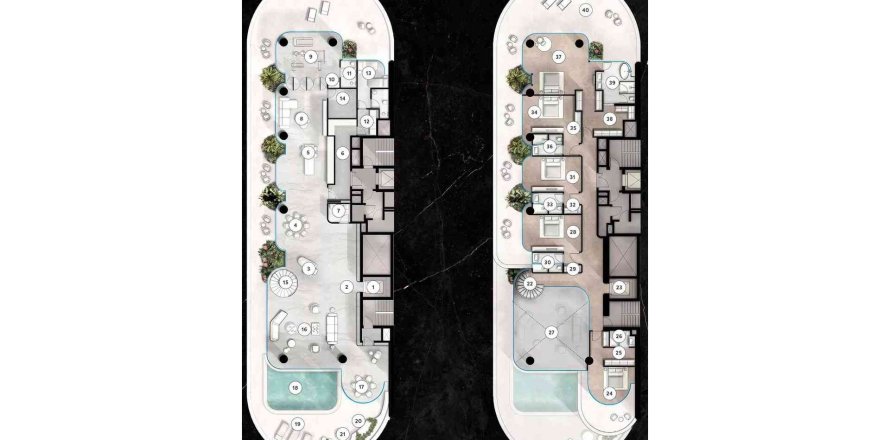 Дуплекс в THE RINGS в Джумейре, Дубай, 6 спален, 1168м², № 31198