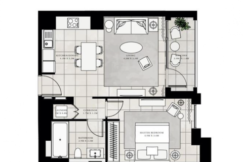 Apartamento en VIDA RESIDENCES en Dubai, 1 dormitorio, 65 m², № 31130 - foto 11