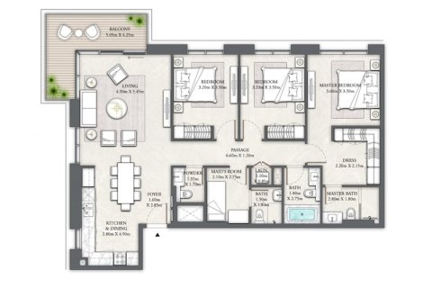 شقة في خور دبي, دبي 3 غرف نوم, 146 م² رقم 103230 - صورة 10