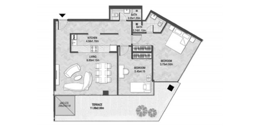 Appartement à TRINITY à Arjan, Dubai, 2 chambres, 128.56 m², № 31269