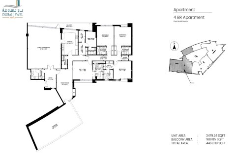 Appartement à Dubai Media City, Dubai, 4 chambres, 415.22995850 m², № 99751 - photo 2