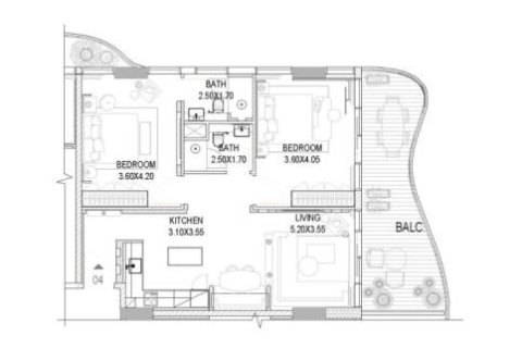 شقة في The Pier Residence في Maritime City, دبي 1غرف نوم, 65 م² رقم 103936 - صورة 3