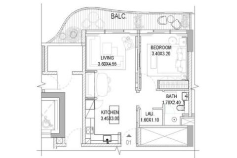 شقة في The Pier Residence في Maritime City, دبي 1غرف نوم, 65 م² رقم 103936 - صورة 4