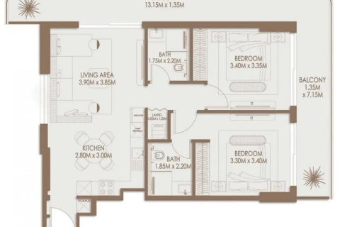 Apartment in Dubai 2 bedrooms, 105 sq.m. № 133930 - photo 2