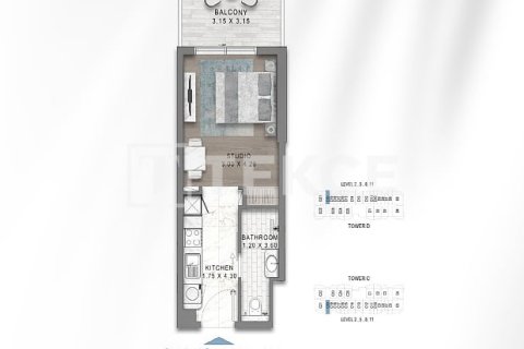 Apartamento en Golf City, Dubai, 2 dormitorios, 108 m², № 139565 - foto 26