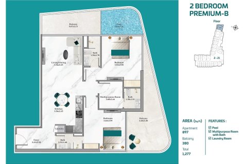 Apartamento en Maritime City, Dubai, estudio, 38 m², № 103520 - foto 10