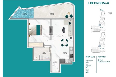 Apartamento en Maritime City, Dubai, estudio, 38 m², № 103520 - foto 9
