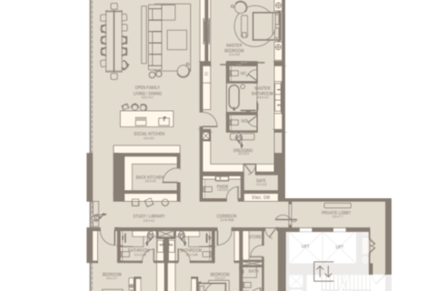 Apartamento en Dubai, 3 dormitorios, 528 m², № 17335 - foto 8