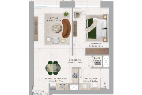 Apartment in Dubai Creek Harbour (The Lagoons), Dubai 1 bedroom, 69 sq.m. № 92370 - photo 3