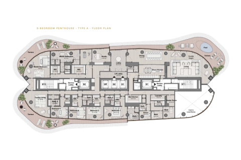 Penthouse in Jumeirah Islands, Dubai 4 bedrooms № 92376 - photo 5