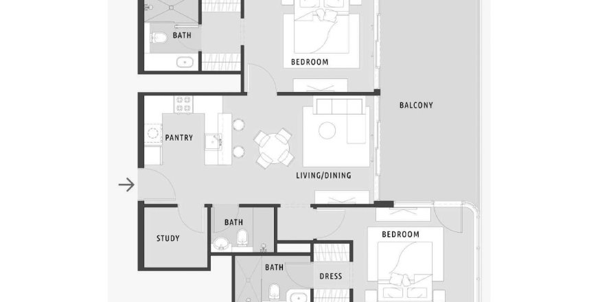 شقة في Chelsea Gardens في السطوه, دبي 2 غرف نوم, 110.83 م² رقم 31440