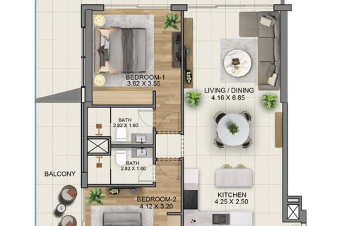 Appartement à Jumeirah Islands, Dubai, 2 chambres, 139 m², № 120588 - photo 10